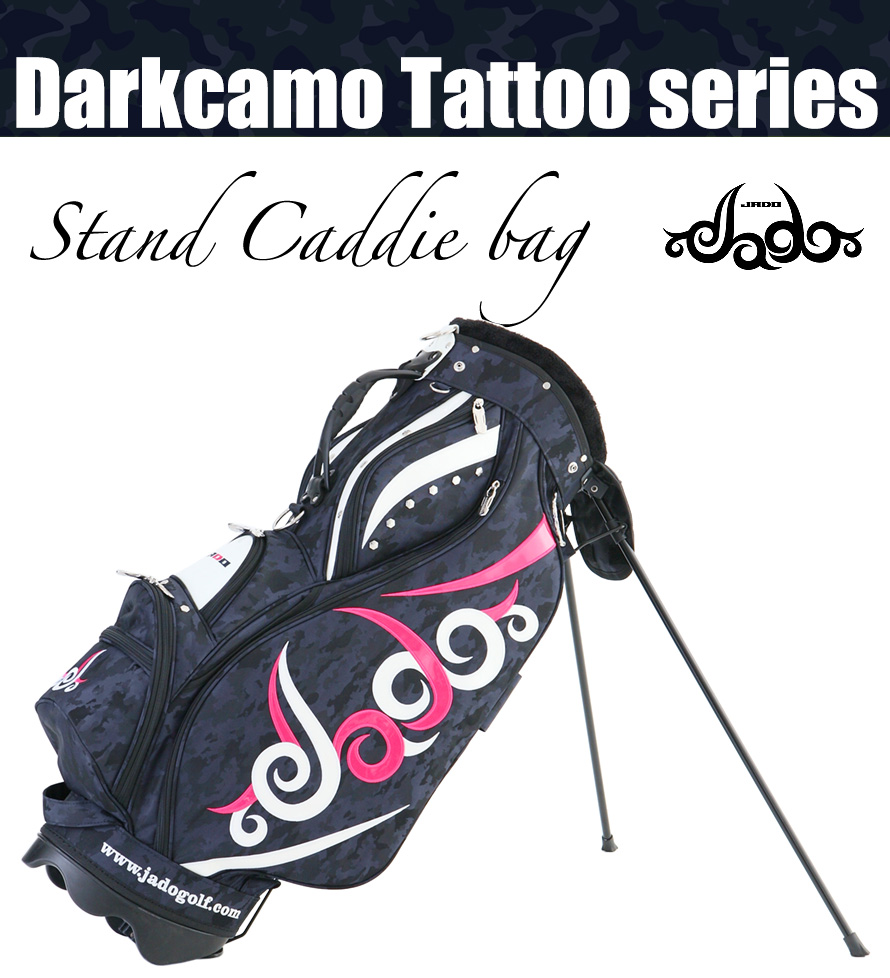 Darkcamo Tattooシリーズ スタンドキャディバッグ カモネイビー×ピンク×ホワイト 2018年1月発売アイテム
