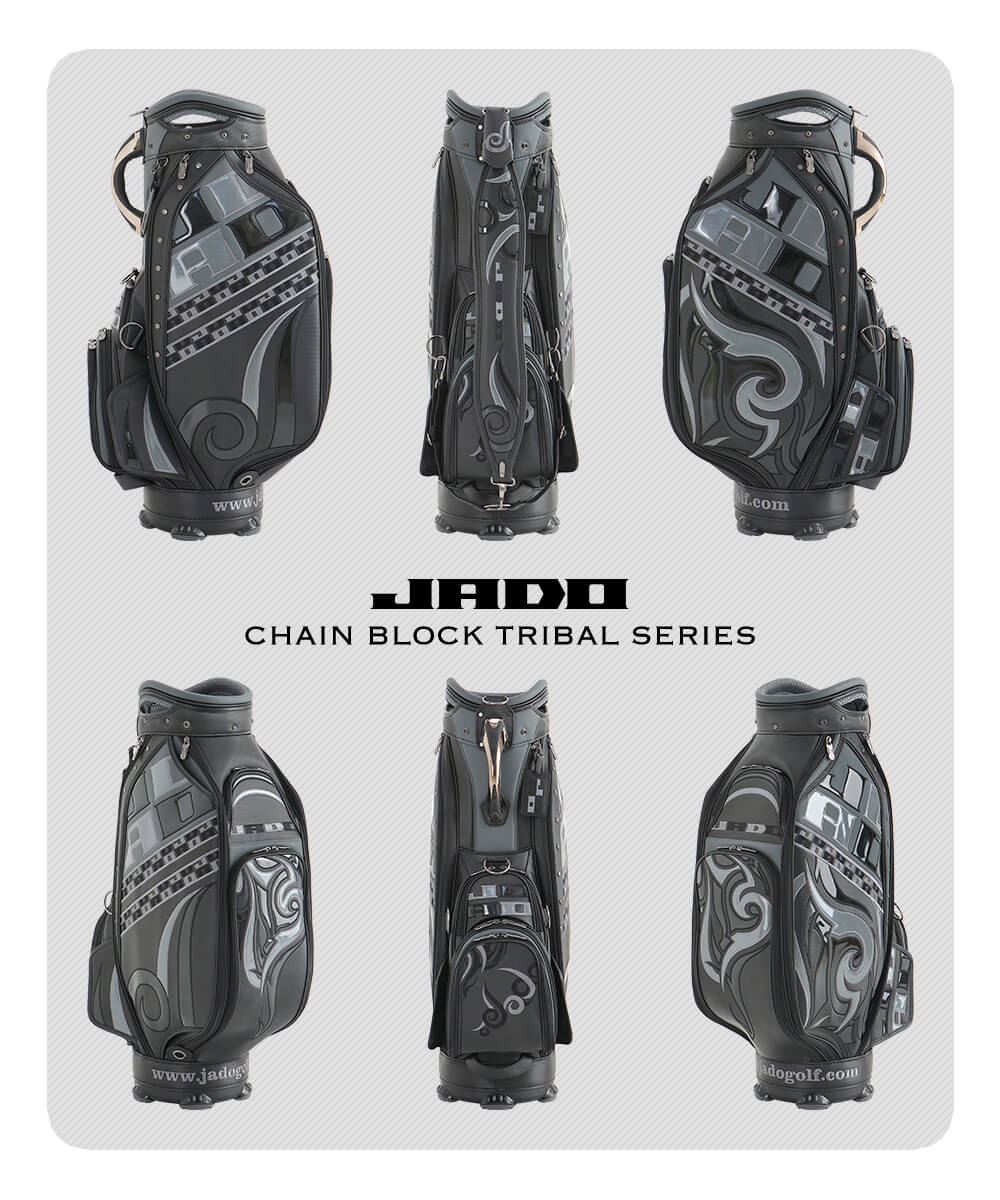 【限定100本生産】JADO Chain block Tribalシリーズ キャディーバッグ ブラックガンメタ 2019年12月発売